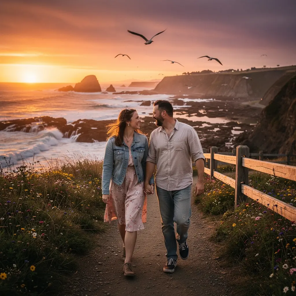 Закат над живописным озером, отражающий яркие цвета на воде.